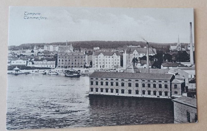 Tampere, yleisnäkymä yli tehtaiden, vanha mv pk, ei p.