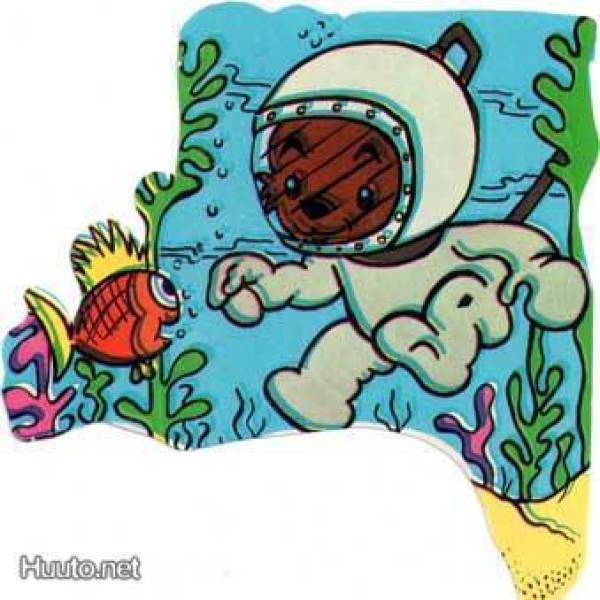 MLP 1497 / BAMSE - Nalle sukellusvarusteissa. 1970-l.
