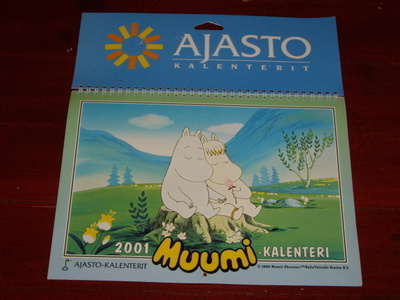 Vuodelta 2001 MUUMI KALENTERI  Ajasto  käytössä ollut...