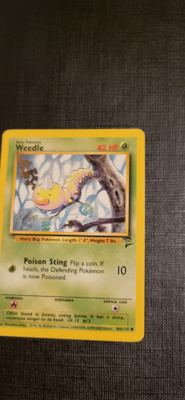 Weedle #100 Base Set 2 common Pokemon CCG card