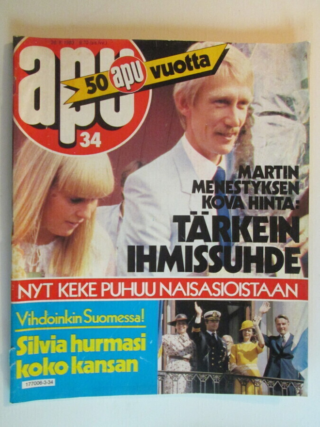APU LEHTI 34 / 1983 VIIKKOLEHTI SISÄLLYSLUETTELOT KUVISSA