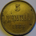 1888 5 penniä kl8 pikku vikoja - pikkukuva 1