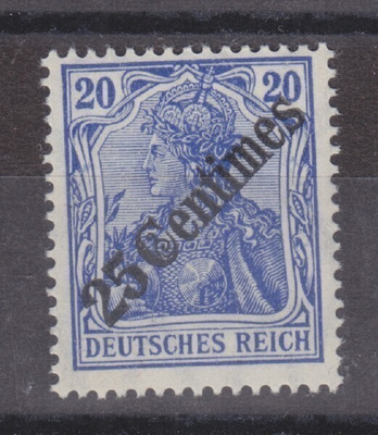 Saksa reich Saksan posti Turkissa 1908 Mi 50 postituoreena