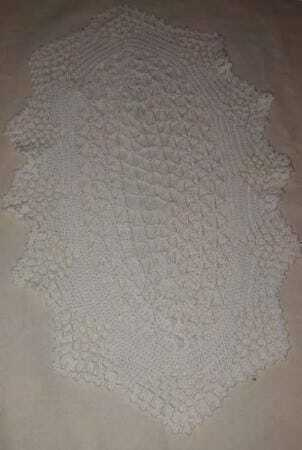 Ovaali virkattu liina 46x26cm