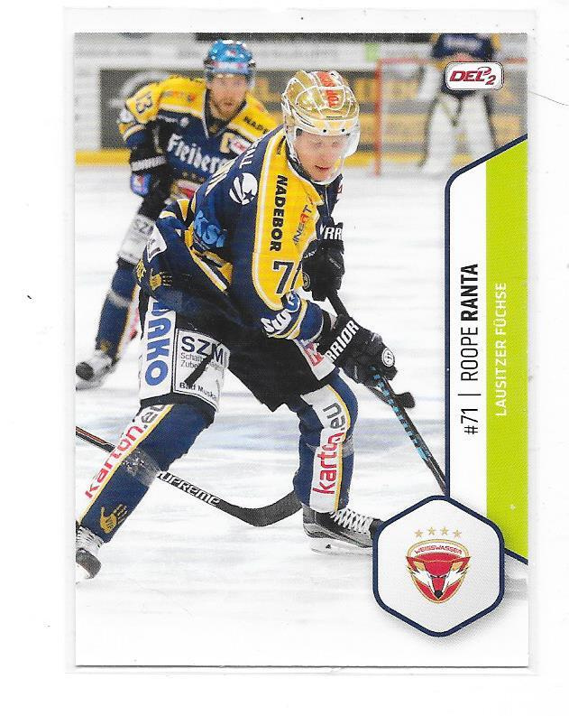 2016-17 DEL2 #208 Roope Ranta  Lausitzer Füchse  Espoo Blues