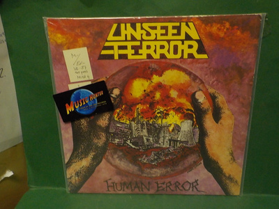 UNSEEN TERROR - HUMAN ERROR M-/EX- UK 1987 LP
