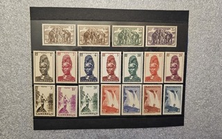 CAMEROUN ( 1939 ) HARVINAISET ja VANHAT POSTIMERKIT 18 kpl.