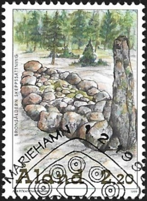Åland 1999 Pronssikausi 2,20 mk EP alareuna LOISTO LaPe 150
