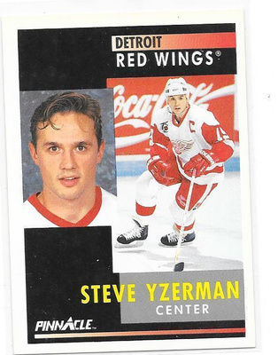 1991-92 Pinnacle #75 Steve Yzerman Detroit Red Wings