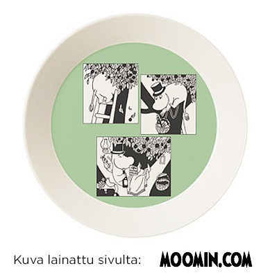 Arabia, Muumi lautanen, Vihreä Sarjakuva