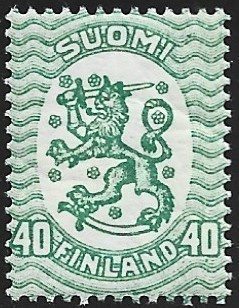 1928 M-17 S 40 p sinertävänvihreä PT ** LaPe 128 b B W 1