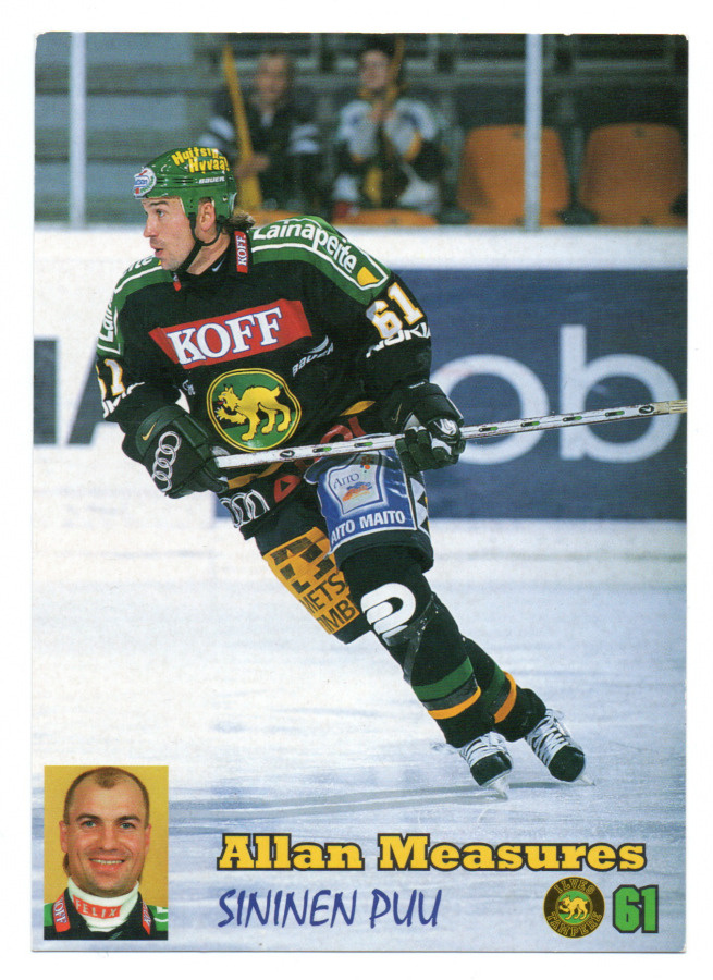 Postikortti ALLAN MEASURES . Puolustajs  Ilves. Tampere.