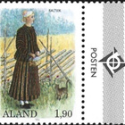 ÅL 1993 Kansanpuvut 1,90 mk välilöpari logo ** LaPe 072 - pikkukuva 1