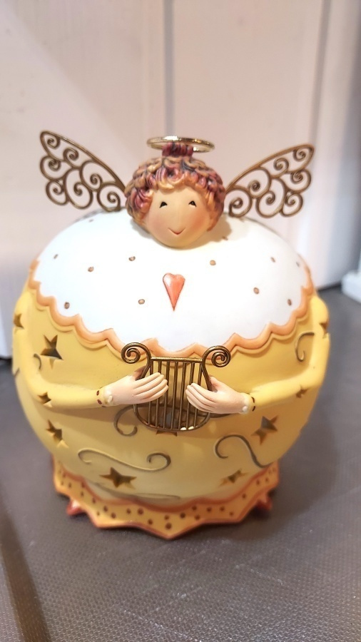 PULSKA  PARTYLITE  "ROLY POLY HARP ANGEL"  - TUIKKUVOTIIVI