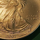 2007 American Silver Eagle One Dollar 1 OZ Fine Silver 31,1g - pikkukuva 4