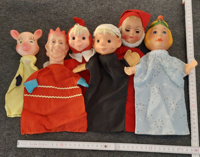 VINTAGE KÄSINUKKE 6 kpl setti