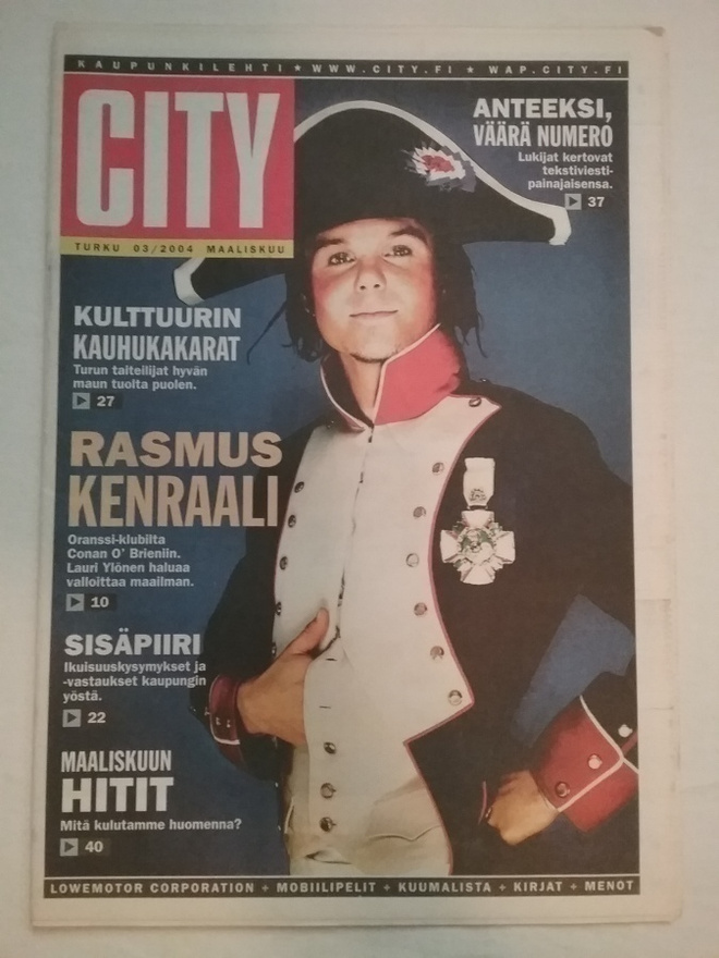City lehti Turku 3 / 2004 Rasmus Lauri Ylönen