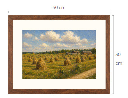Uusi Peltomaisema art print kehystetty 30 cm x 40 cm