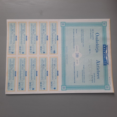 osakekirja Kaukokiito 100os spec.