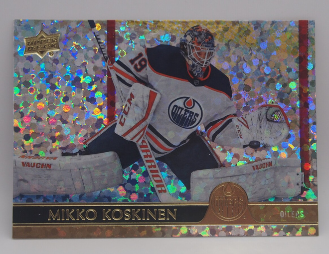 2020-21 Upper deck Speckled Rainbow foil Mikko Koskinen
