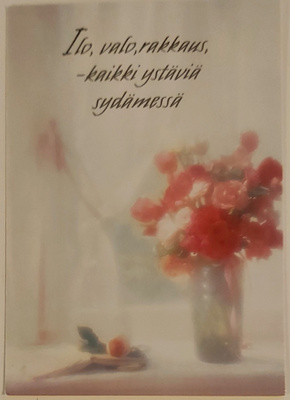 "Ilo, valo, rakkaus.."-KULKEMATON POSTIKORTTI