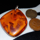 Suuri Vintage Meripihka riipus Amber Itämeren meripihka - pikkukuva 1