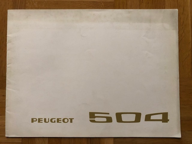 Esite Peugeot 504 vuodelta 1968/1969