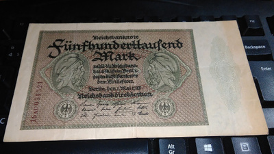 Germany Saksa 500000 1923 P88 VF