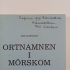 Airi Kartano : Ortnamnen i Mörskom (signeerattu, tekijän ... - pikkukuva 2
