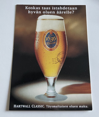 Hartwall Classic -olutkortti