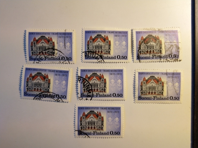 Postimerkki Suomen Kansallisteatteri 1872 - 1972