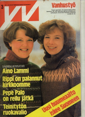 YV n:o 3 1981 Paula & Päivi. Pekka. Aino. Pertti Palo.