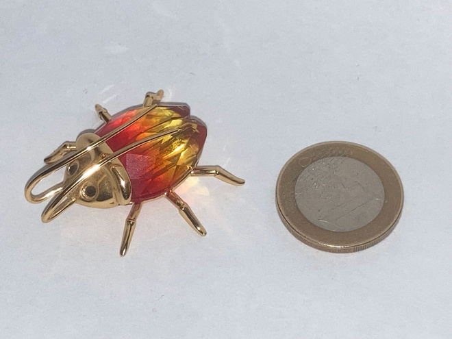 Swarovski 250472 Paradise Bugs Beetle Amazar fire opal small