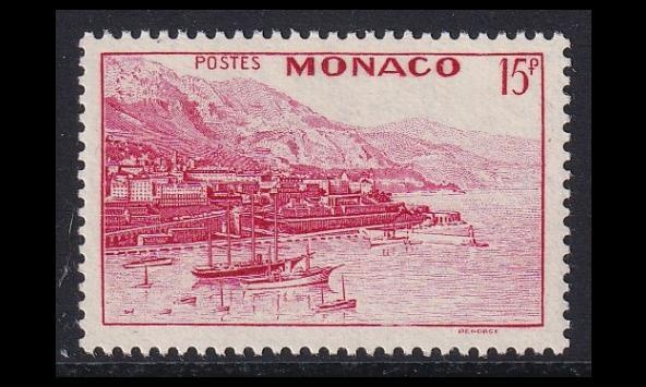 Monaco 243 ** Käyttösarja satama 15 Fr (1940)