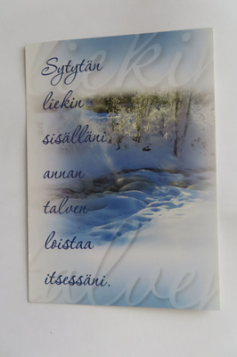 Sytytän liekin sisälläni, annan talven loistaa itsessäni