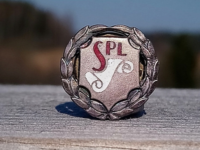 Hopeinen SPL merkki rasiassa. Halkaisija - 15 mm.