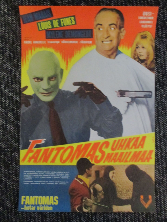Fantomas uhkaa maailmaa (1967) - vanha elokuvajuliste