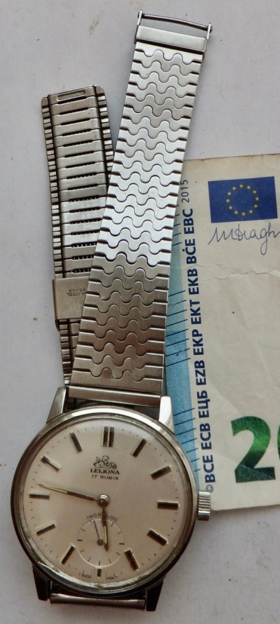 VANHA Kello Leijona Waterproof 17 Kiv Sveitsi Kiva Ranneke
