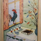 Bi: Kukko kiekuu ikkunalla Pääsiäispöytään, p. 1943 - pikkukuva 1