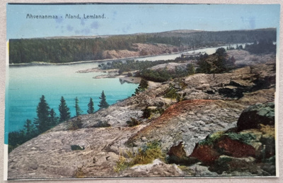 Åland Lemland postikortti+negatiivi