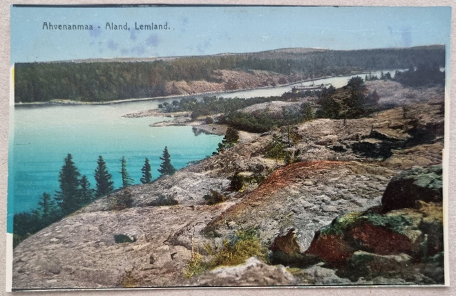 Åland Lemland postikortti+negatiivi