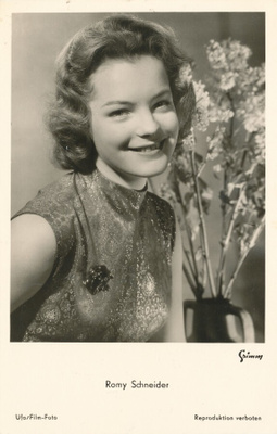 Filmitähti ROMY SCHNEIDER - vanha kortti