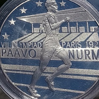 Olympialaiset Paavo Nurminen 1924. 1 Dollar. Hopeavärinen. - pikkukuva 4