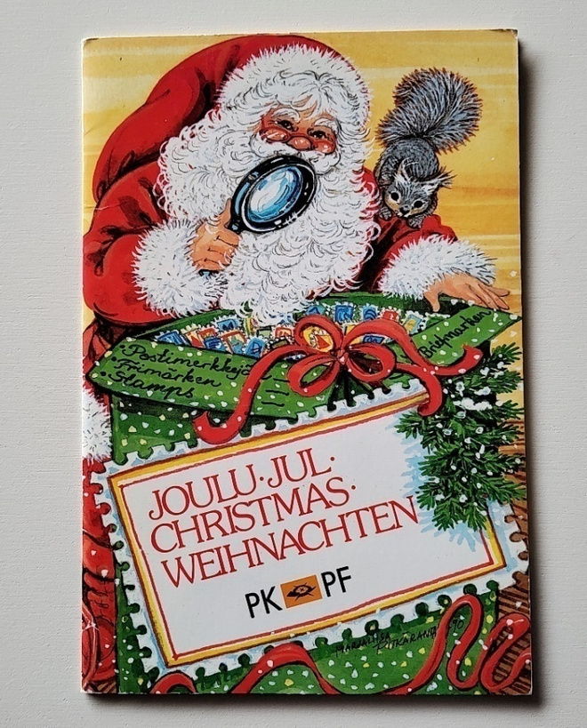 Marjaliisa Pitkärannan piirtämä postimerkkikotelon kansi
