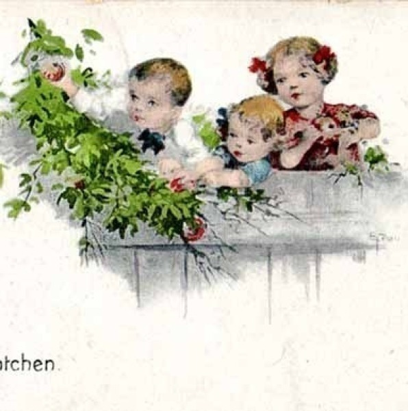 LAPSET / Lapset poimivat omenoita. 1910-l.
