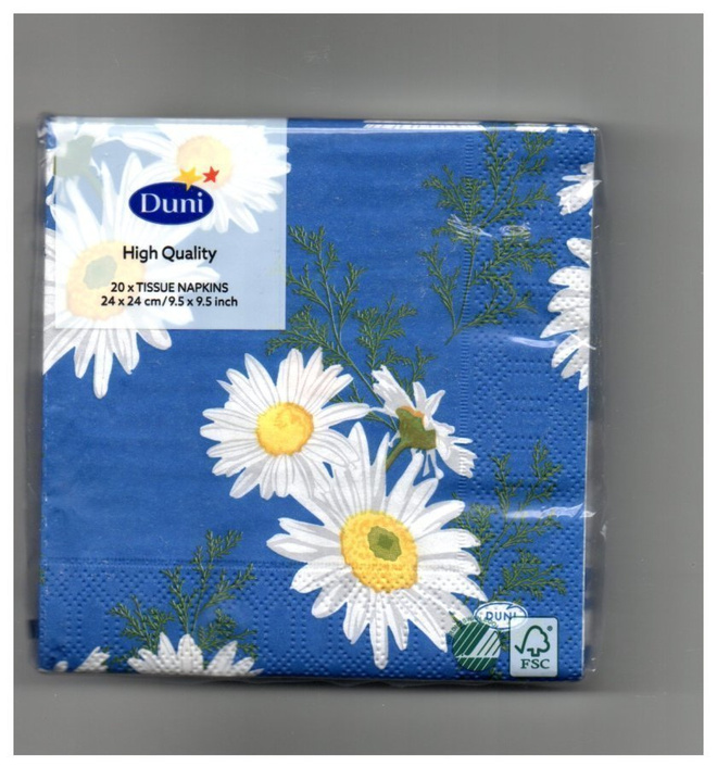 SERVETTIPAKETTI °°PÄIVÄNKAKKARAT°°/ Daisy Blue (DUNI)