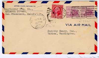 USA 1932 kirje