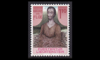 Liechtenstein 918 ** Pyhä Nicolaus Flüeläinen (1987)