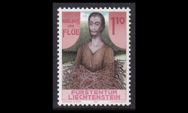 Liechtenstein 918 ** Pyhä Nicolaus Flüeläinen (1987)
