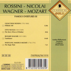 Rossini • Nicolai • Wagner • Mozart•Famous Overtures III CD - pikkukuva 4